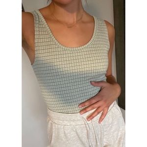 💜 NEW American Eagle Plaid Bodysuit Green Size XXL